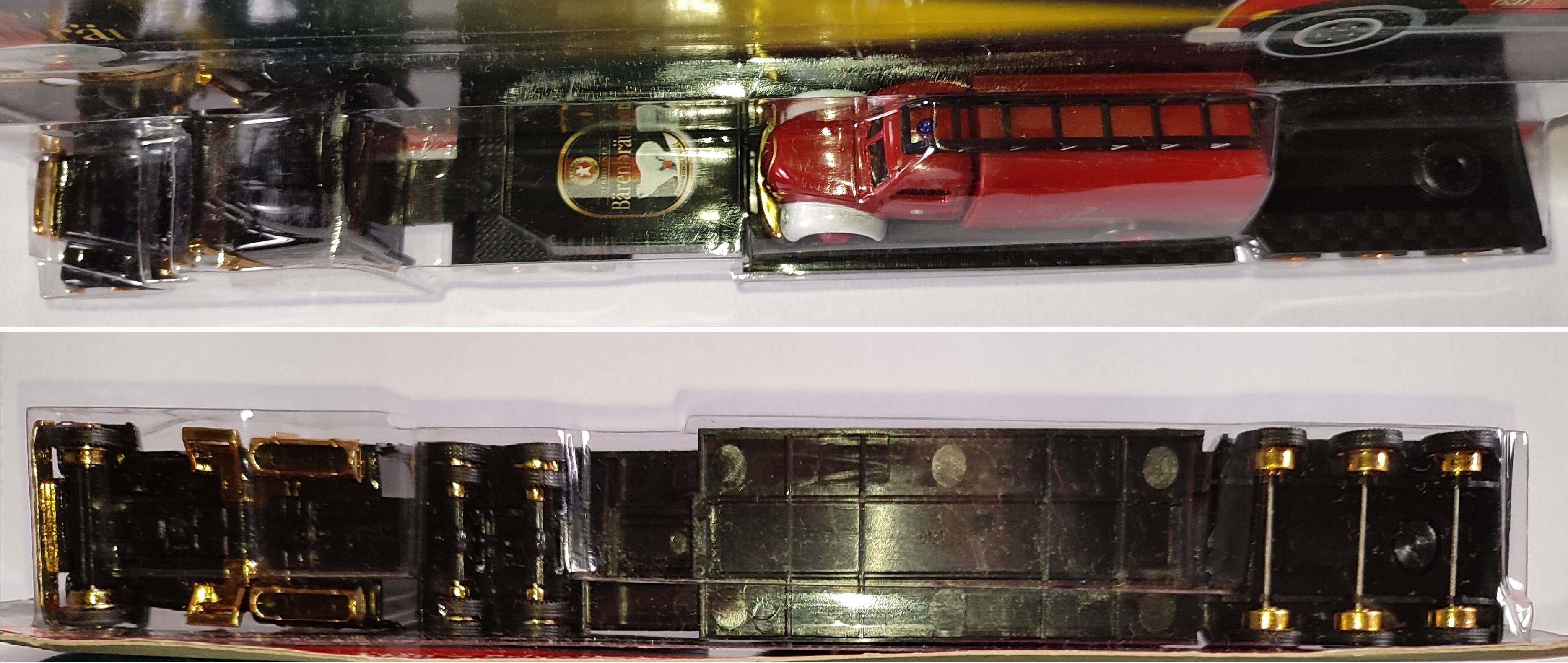 ''Freightliner'' flatbed truck & ''Magirus Deutz'' fire truck