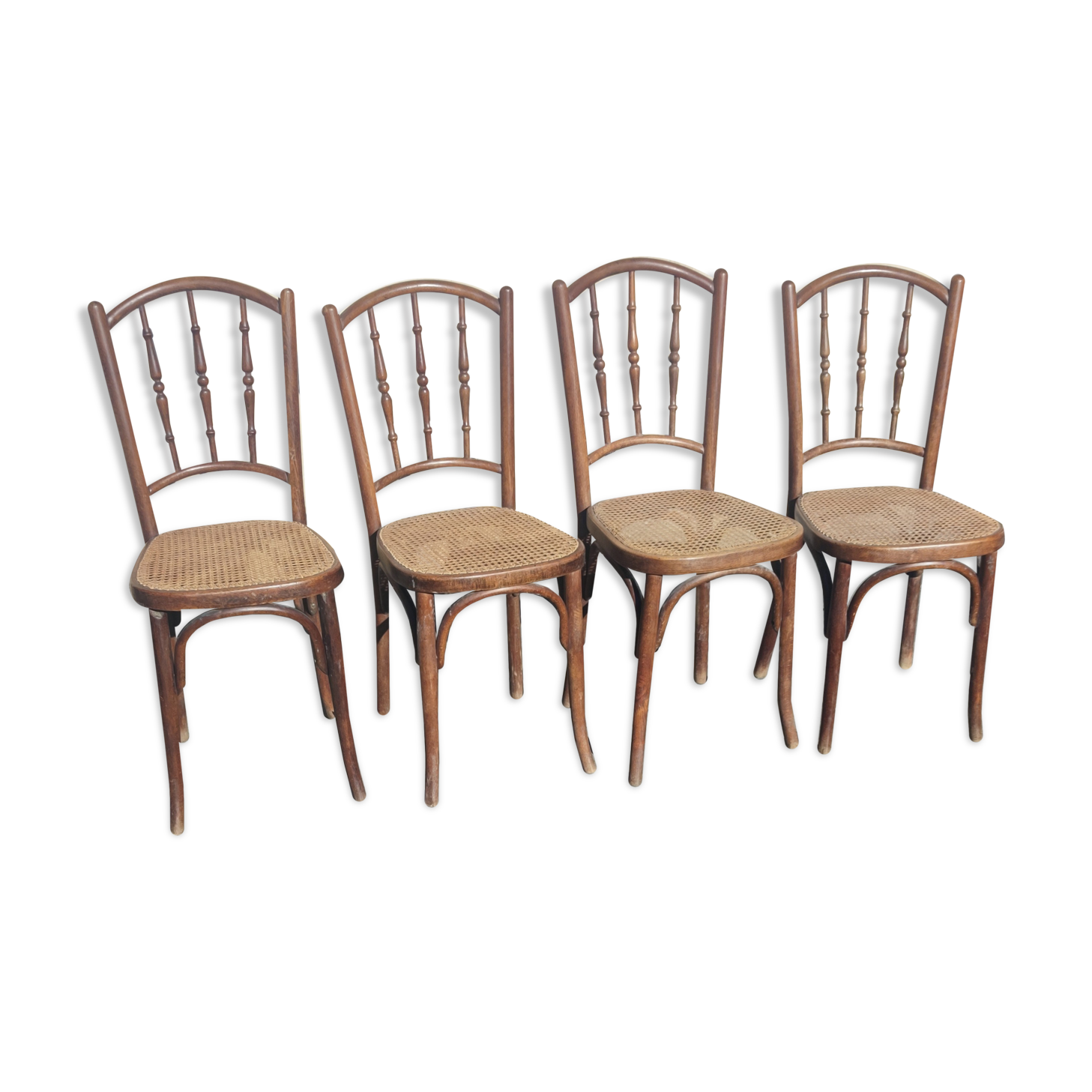 Set of 4 bistro chairs by J & J Khon, Austria, late 19th century