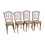 Series of 4 bistro chairs by J & J Khon Austria late XlXs
