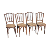 Set of 4 bistro chairs by J & J Khon, Austria, late 19th century