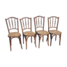 Série de 4 chaises bistrot par J & J Khon Autriche fin XIXs