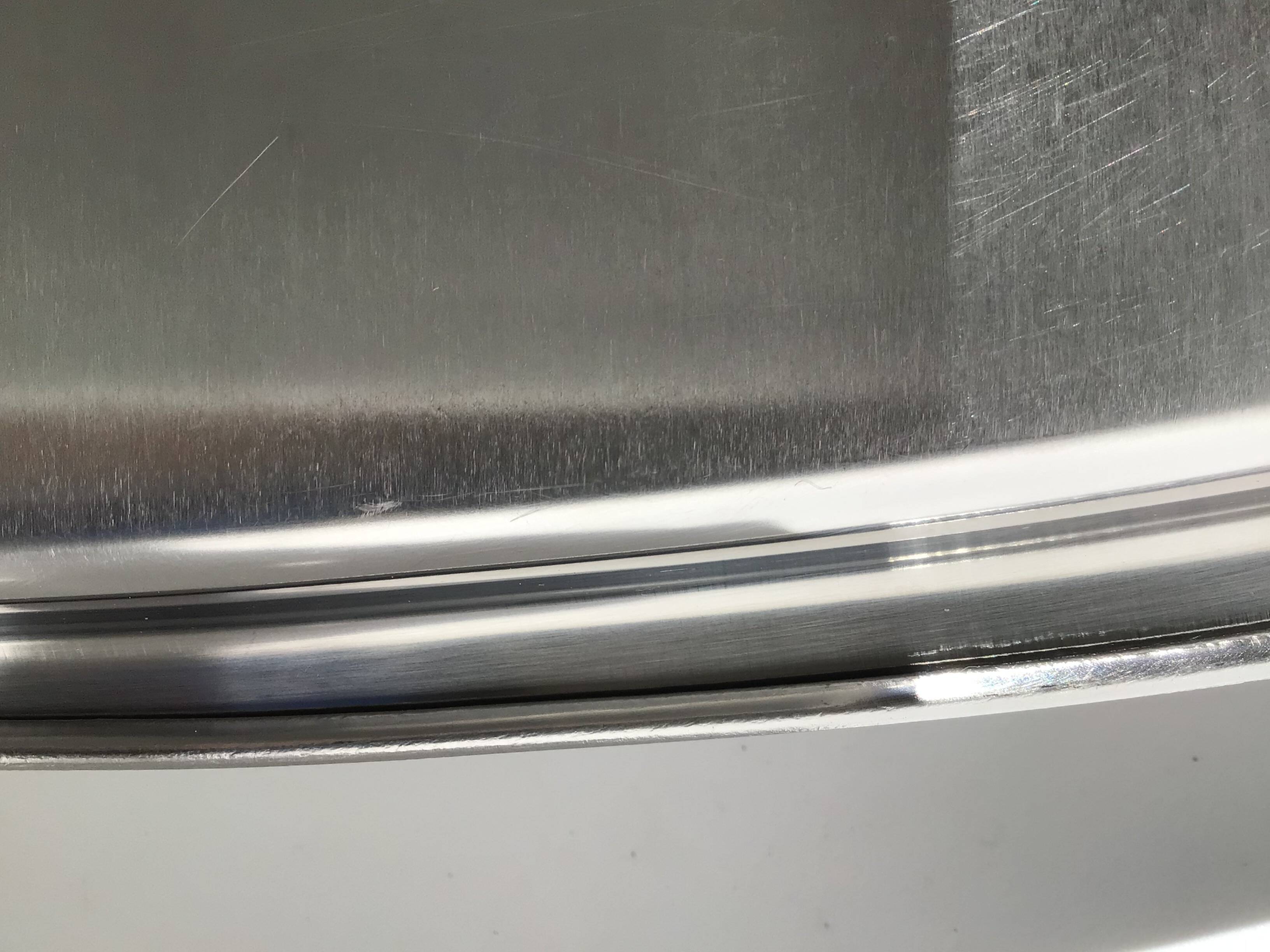 England rectangular stainless steel tray with rounded corners