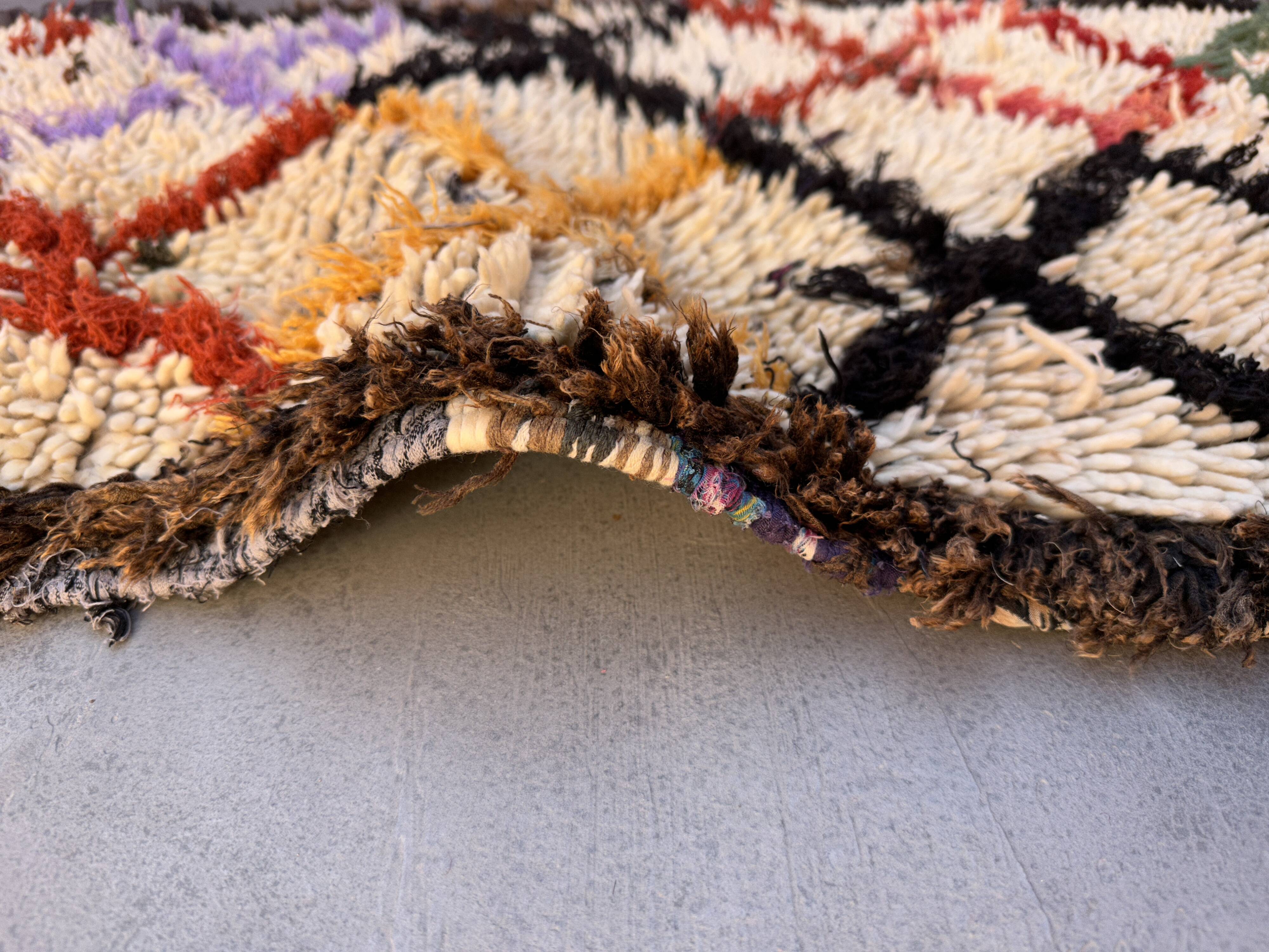 Moroccan carpet azilal colorful - 56 x 120 cm