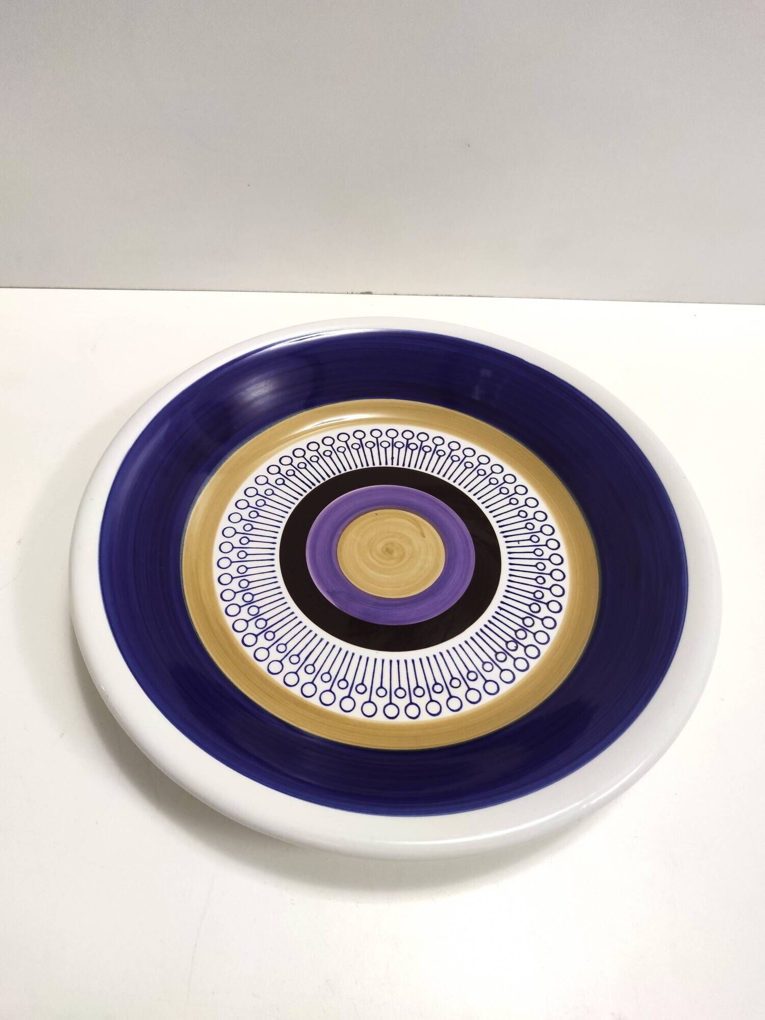 Lacquered Ceramic Dessert Plate by Antonia Campi for Richard Ginori, Italy