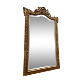 20th century Louis XV style mirror in wood and gilded stucco