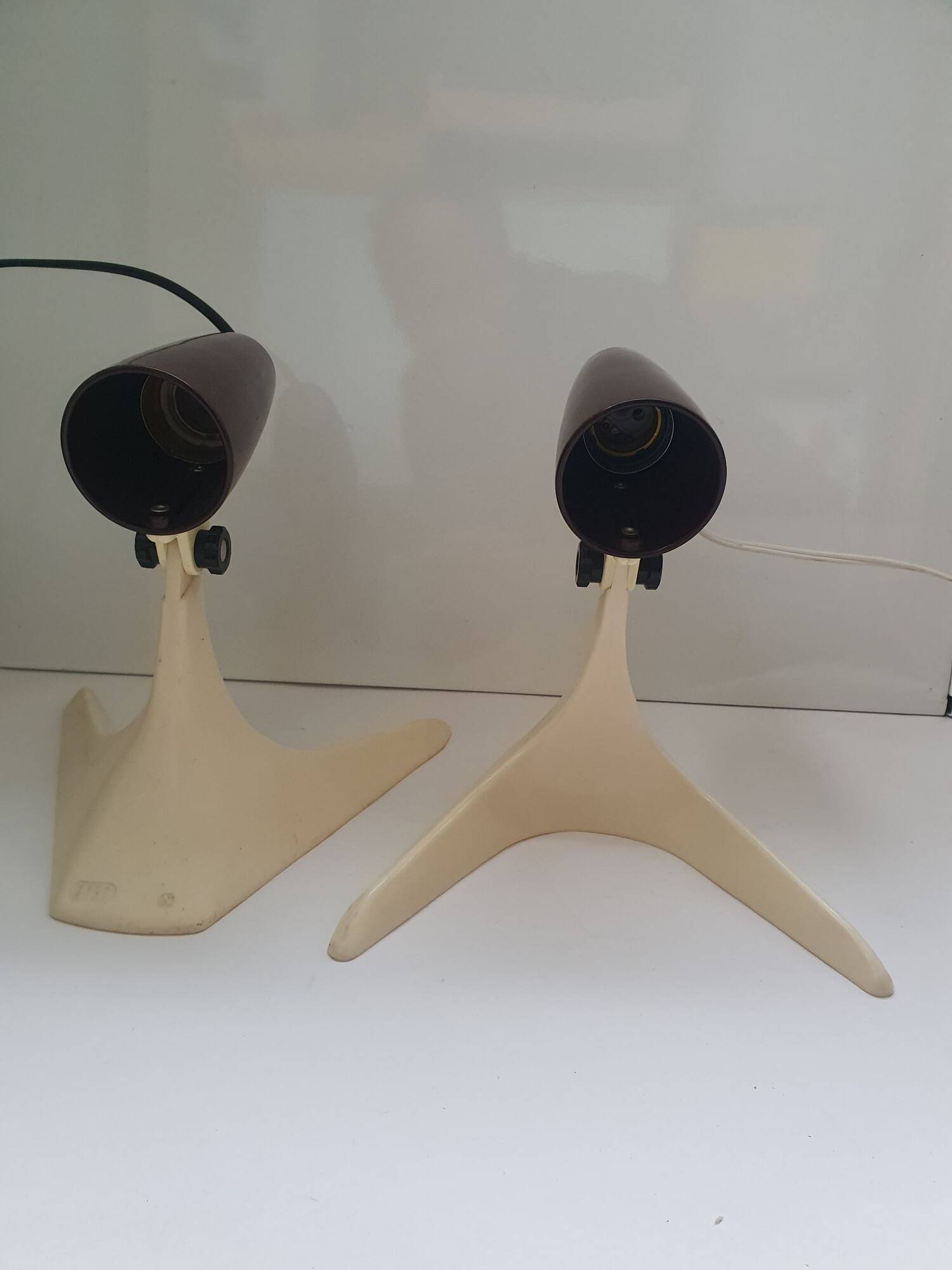 Pair of vintage bakelite table lamps from West Germany in the 1960s