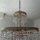 Crystal grapevine waterfall chandelier