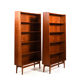Pair conical Danish Bookcases in Teak by Johannes Sorth