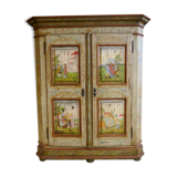 Cabinet painted in the Austrian spirit with polychrome decorations