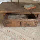 Table basse de ferme rustique ancienne en chêne