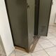 Industrial gray metal locker with 6 doors