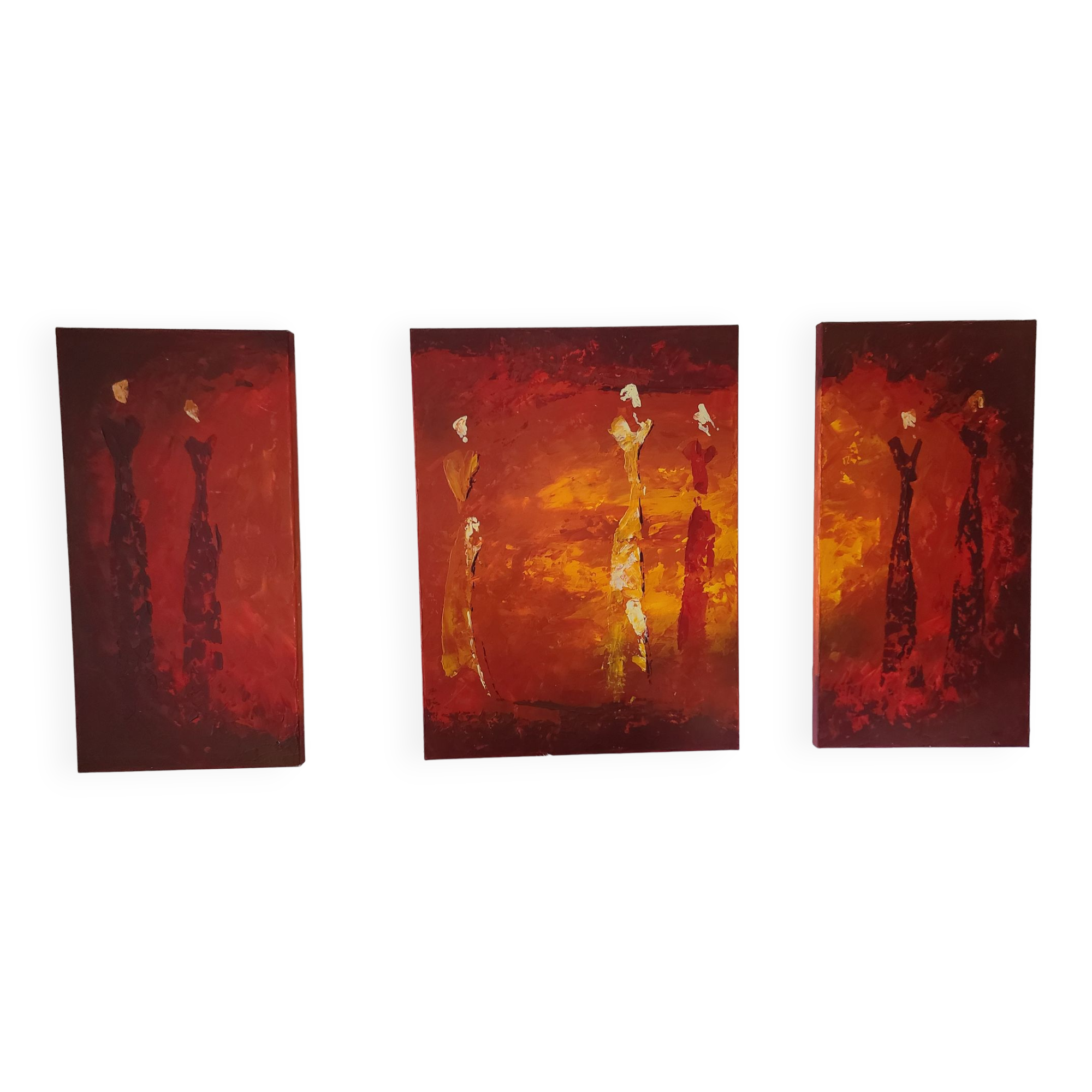Triptych painting