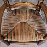 Pair of turned wooden spool armchairs, mid-20th century, France