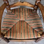 Pair of turned wooden spool armchairs, mid-20th century, France