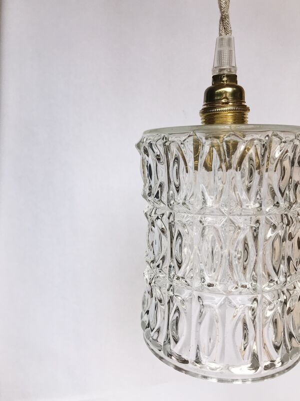 Lampe baladeuse vintage verre moulé