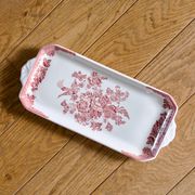 Plat à gâteau Staffordshire en faïence anglaise "Asiatic Pheasants"