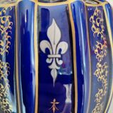 Two-handled baluster vase in late 19th century earthenware from the Gustave Asch factory (1856-1911)