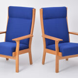 Set of Two Danish Mid-Century Modern GE 181 a Chairs by Hans Wegner for GETAMA