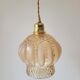 Amber molded glass pendant lamp