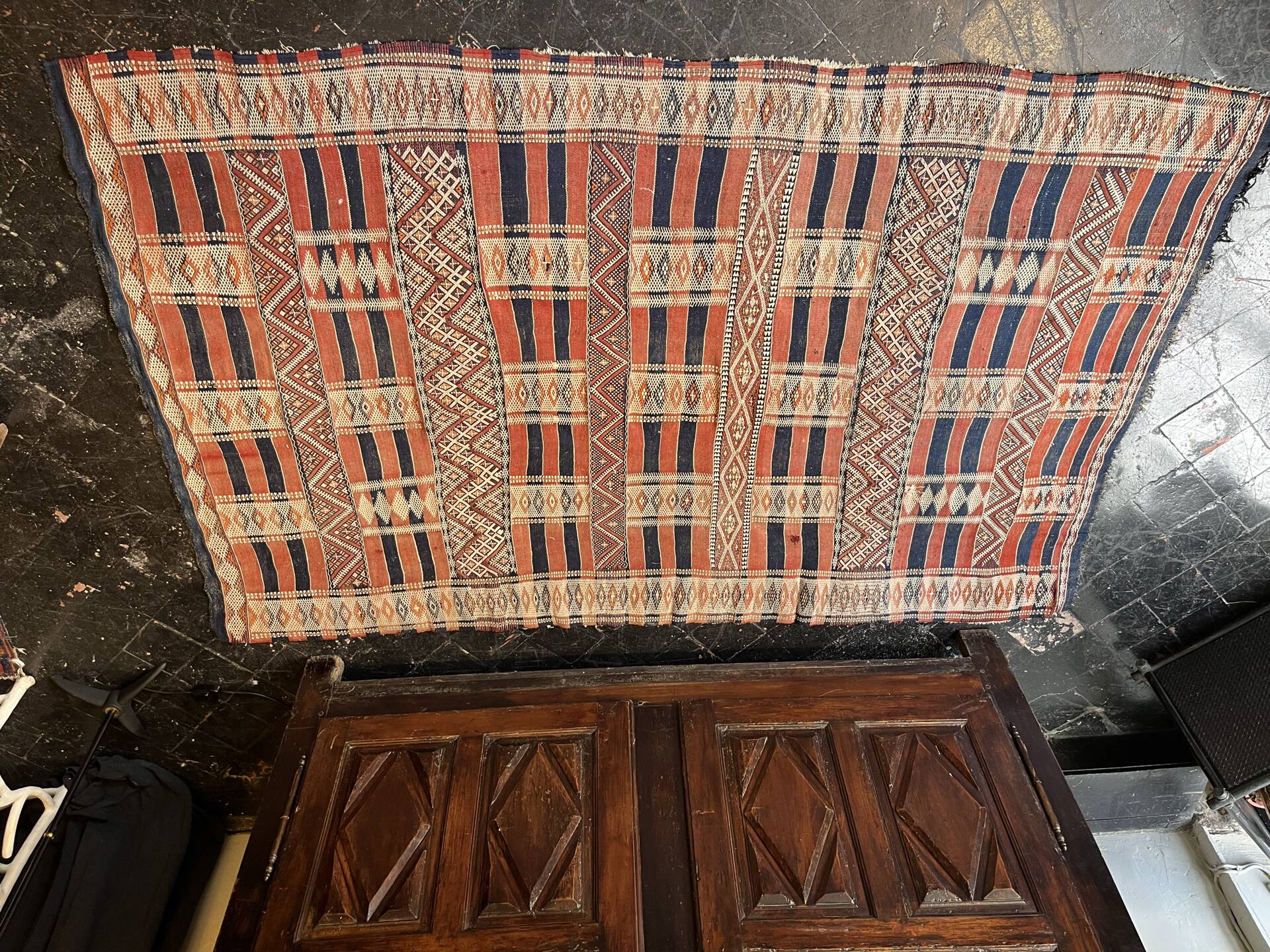 19th-century antique carpet