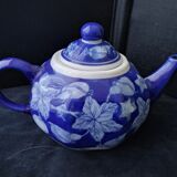 Asian ceramic teapot cobalt blue