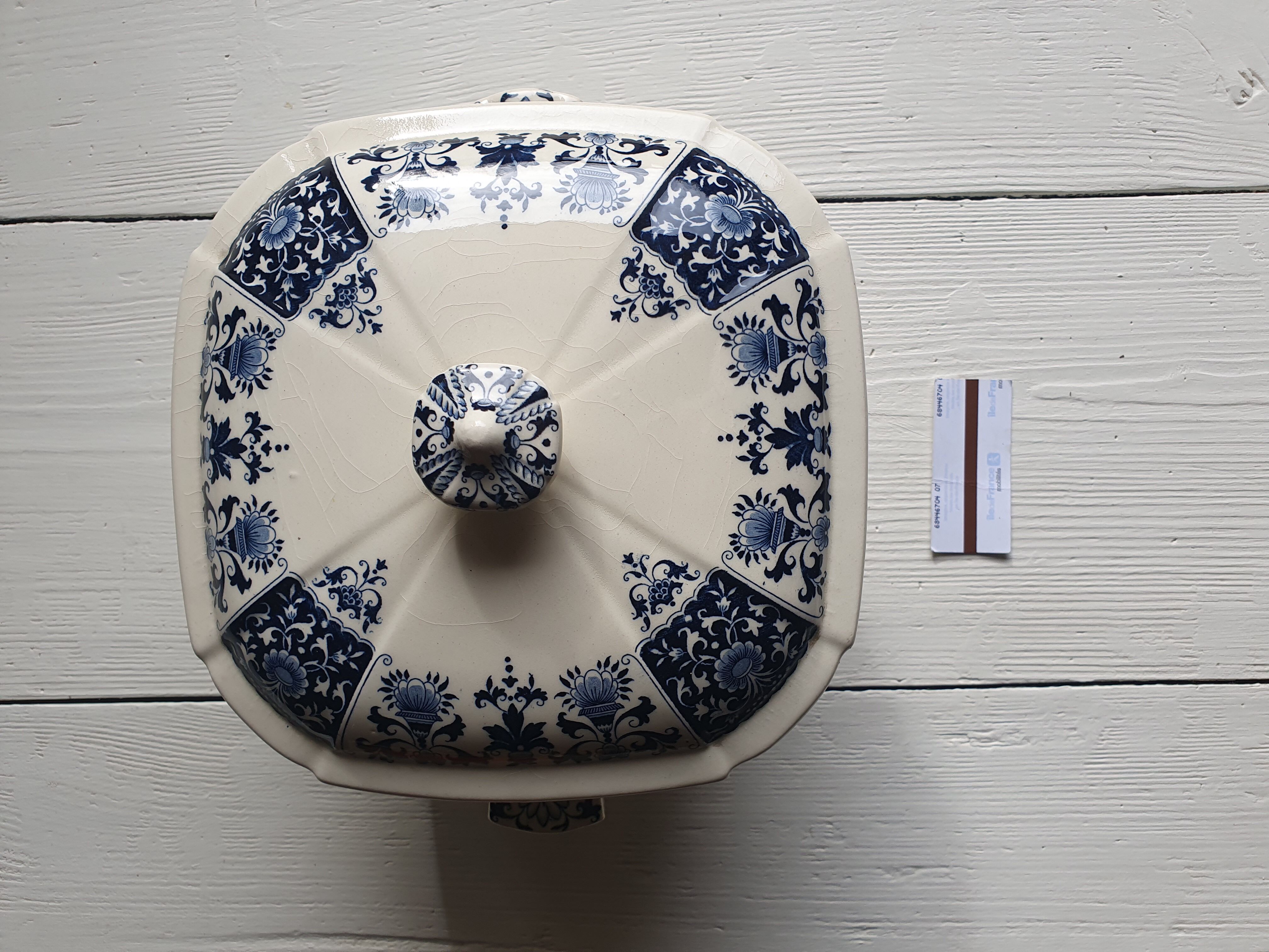 Iron Earth tureen earthenware from Gien model Ibis