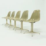 Set of 5 La Fonda Dining Chairs by Charles & Ray Eames for Vitra Herman Mil