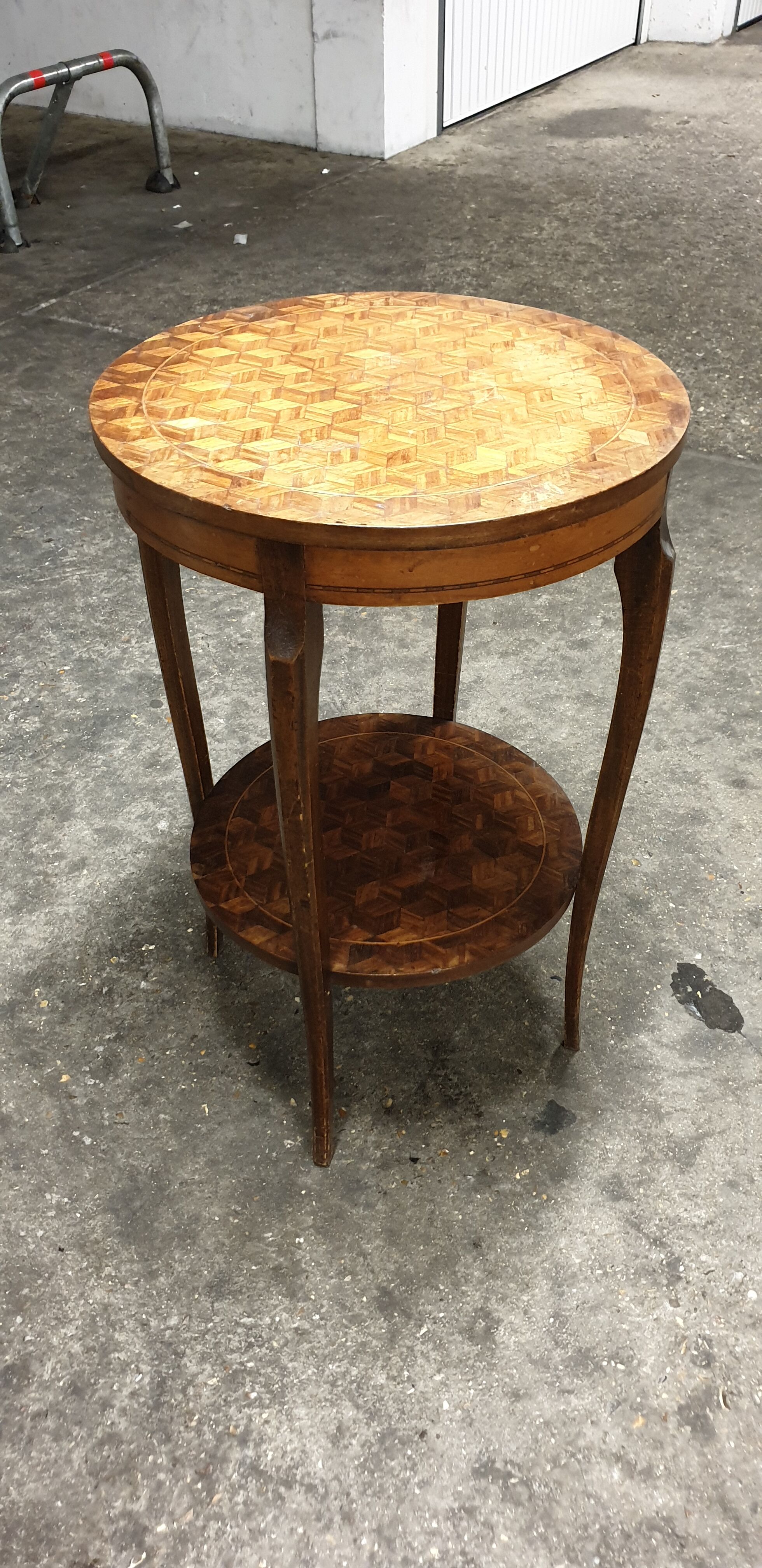 Side table louis xv in marquetry