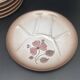 Compartmented plates in colored stoneware with Flower pattern