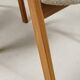 Paire de chaises scandinaves en chêne massif jaquard beige