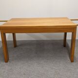 Maison Regain extendable table in solid elm, 1970s-1980s