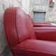 Paire de fauteuils club en simili cuir 1950