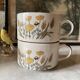 Vintage stoneware lunch cups