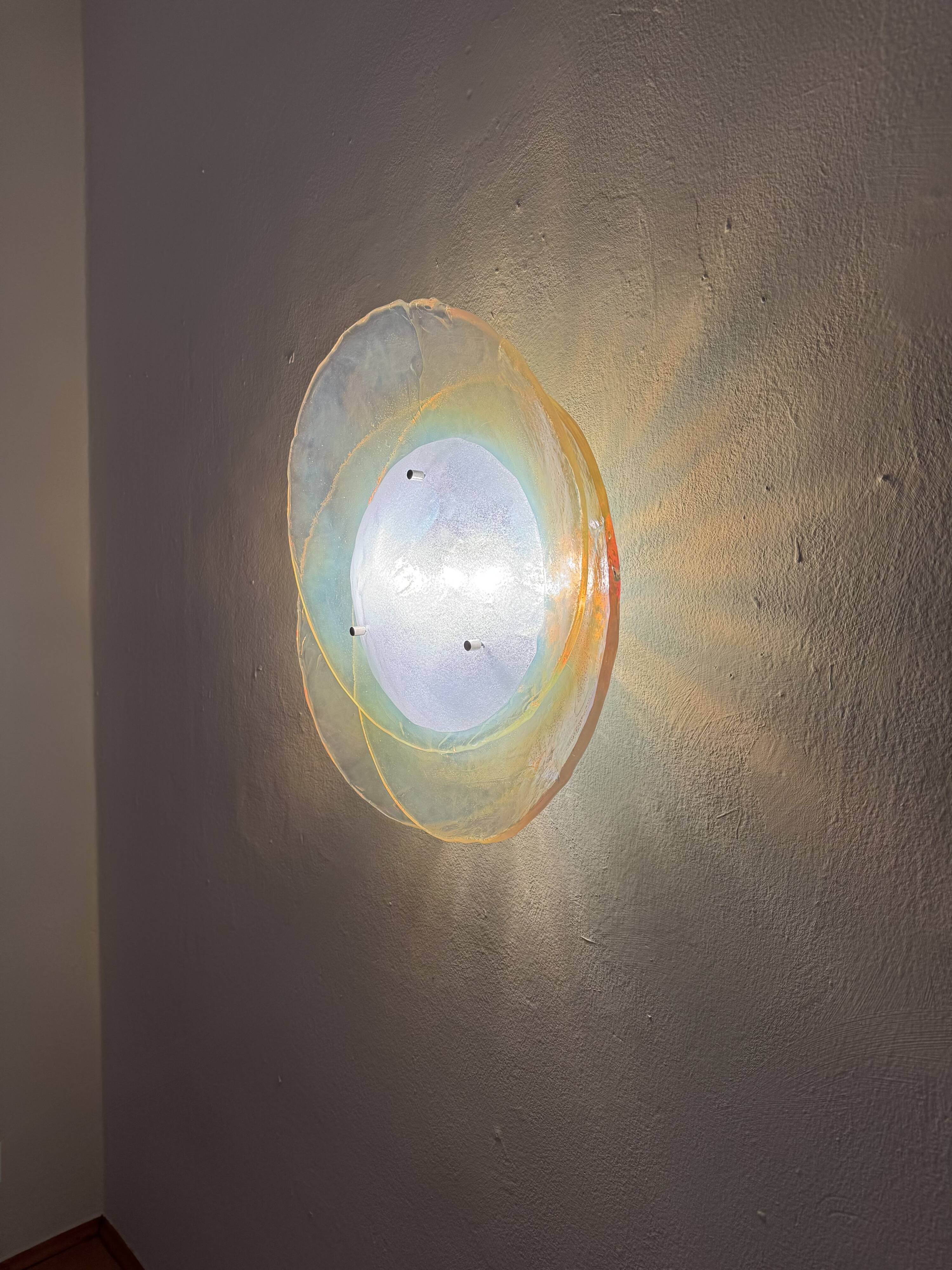 Murano Glass Flush or Wall Lamp by Carlo Nason for Mazzega