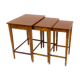 Tables gigognes Art déco en acajou et bouleau teinté, NK Suède, années 1940