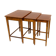 Tables gigognes Art déco en acajou et bouleau teinté, NK Suède, années 1940