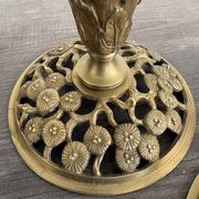 Paire de Bougeoirs Art Nouveau en Bronze Doré