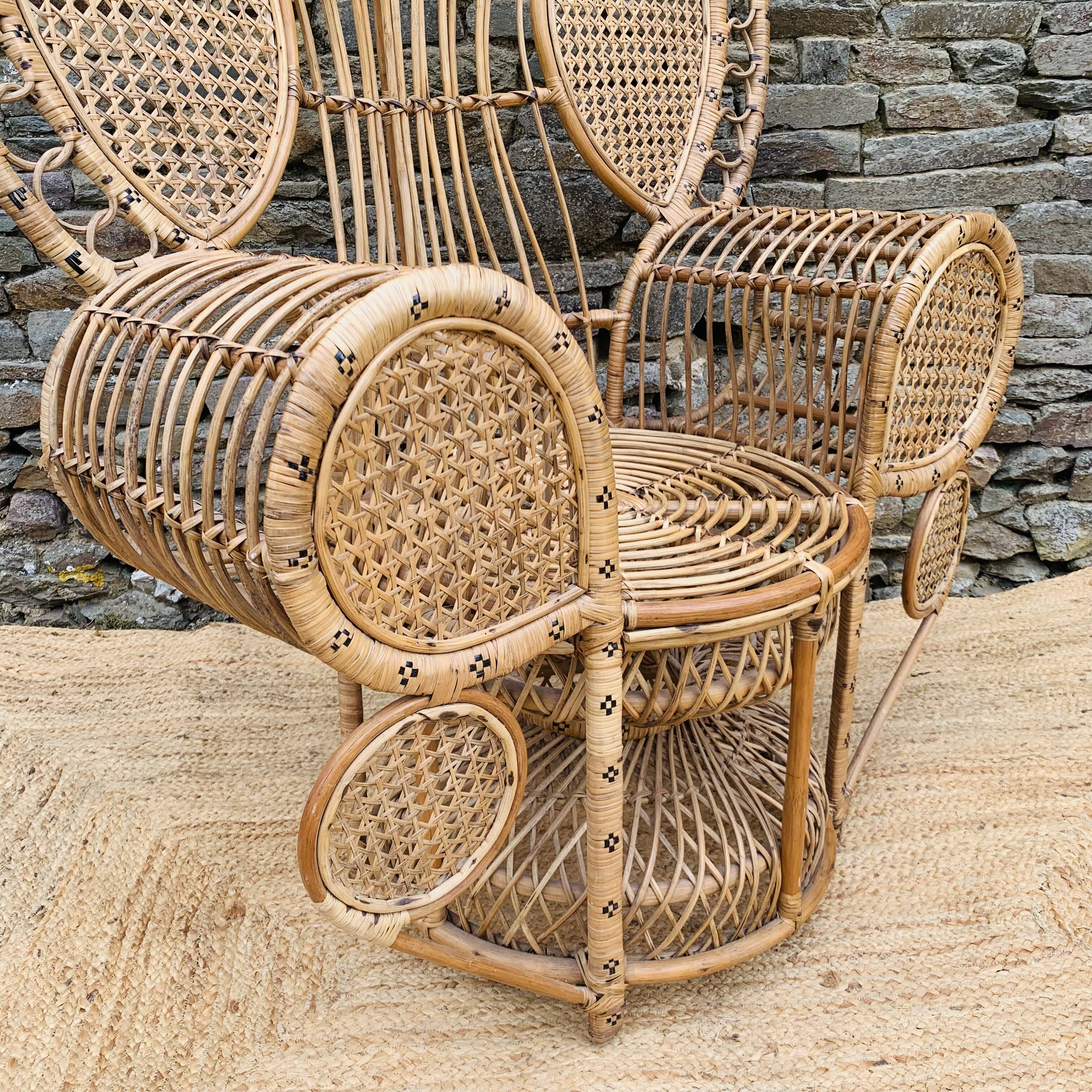 Fauteuil Emmanuel en rotin et osier naturel