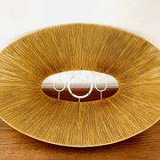 Raffia Bast and Teak Pendant Lamp from Temde