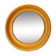 Vintage 70s yellow bathroom wall circle mirror