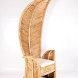 Large rattan “palm” armchair