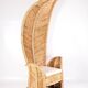 Large "palm" armchair in rattan