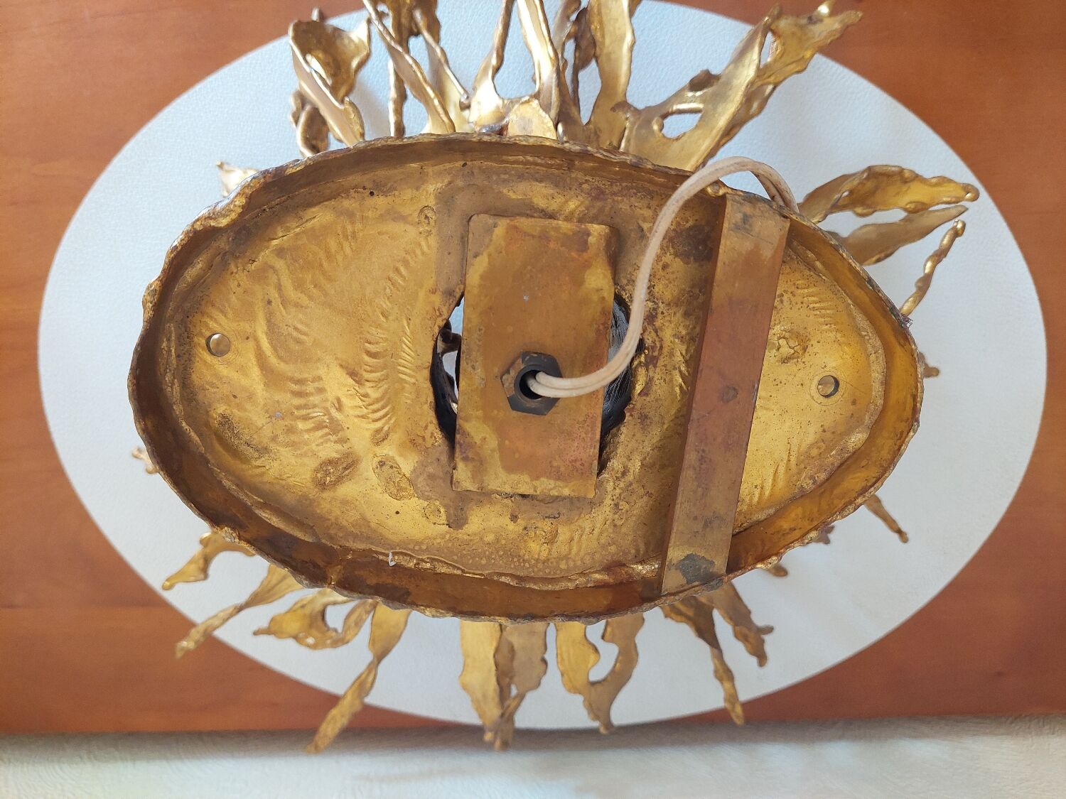 Pair of wall lamps signed moerenhout, belgium 1970s