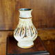 Ribbed vase with caramelized glaze; "581/22" - west German ceramics - 70s