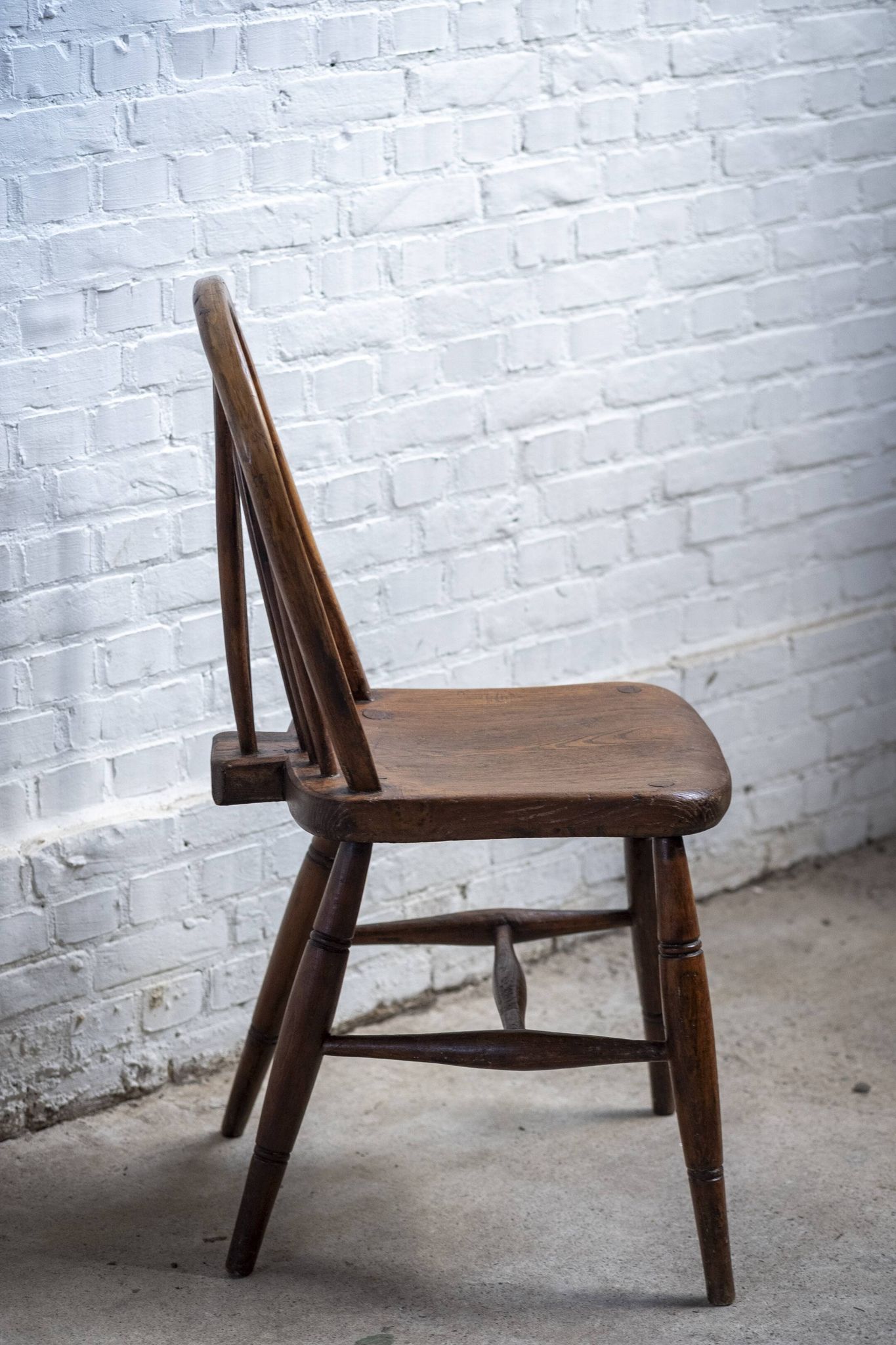 Early Charles Gibbons Windsor Chair in Elm, 1889 High Wycombe