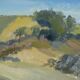 Ruth wahlund, swedish landscape, 1960, oil on canvas, framed