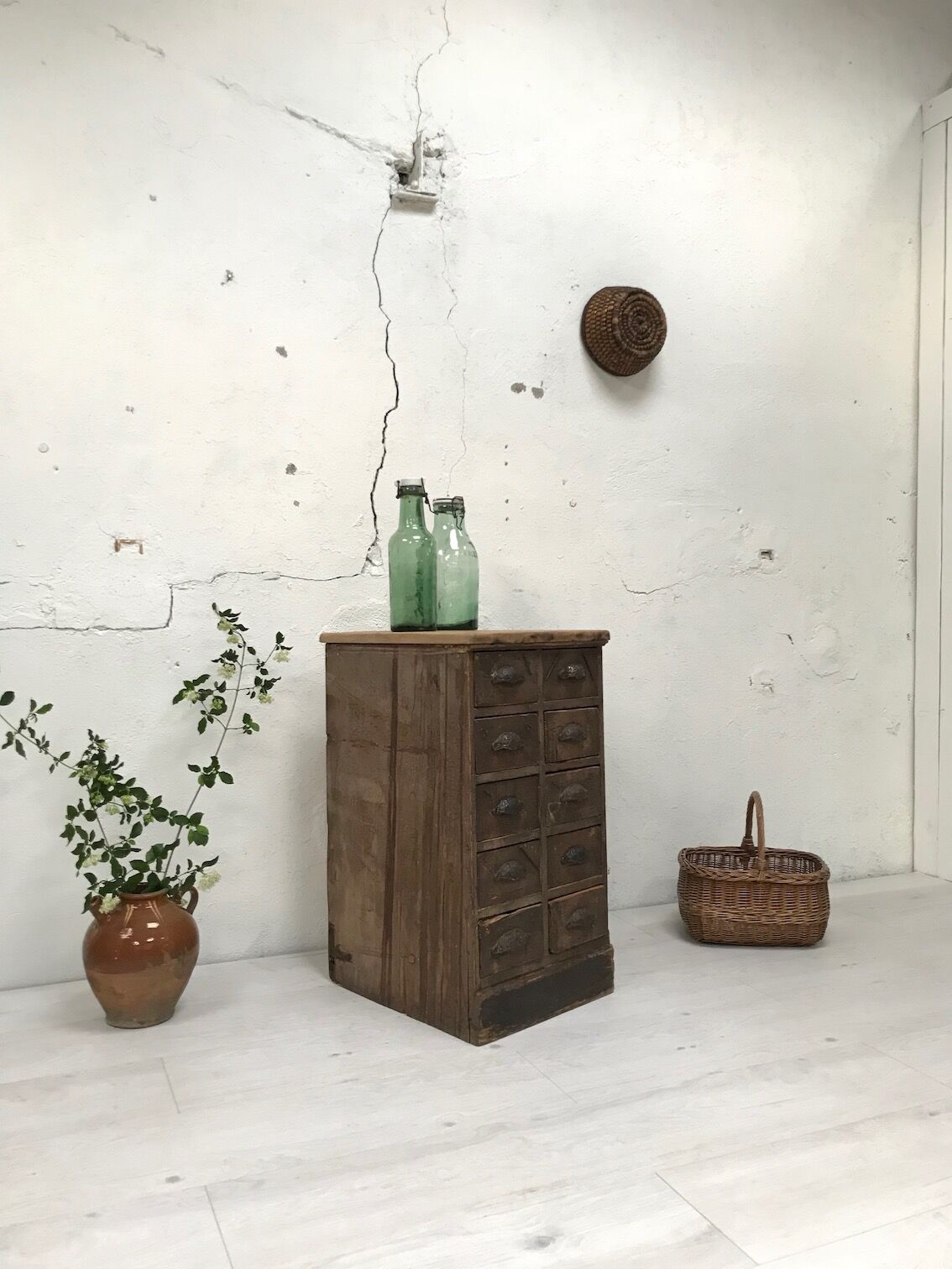 Wooden craft furniture with 10 drawers