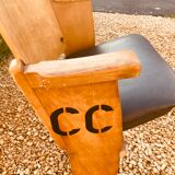 1920 cinema chair made of wood and skai