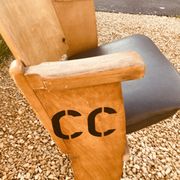 1920 cinema chair made of wood and skai