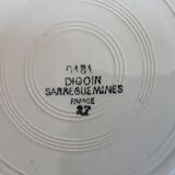 Set of 6 old dessert plates Digoin sarreguemines